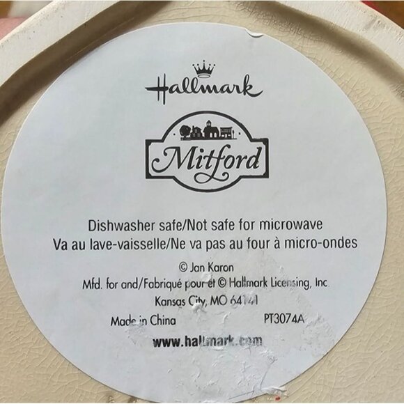 Hallmark Mitford Tipsy Snowman Mug Jan Karon  3D Christmas Coffee X 2 Vintage - Picture 8 of 10